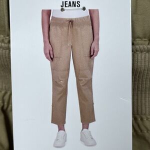 Nautica Women's S Cargo Pants Beige Cotton d1411